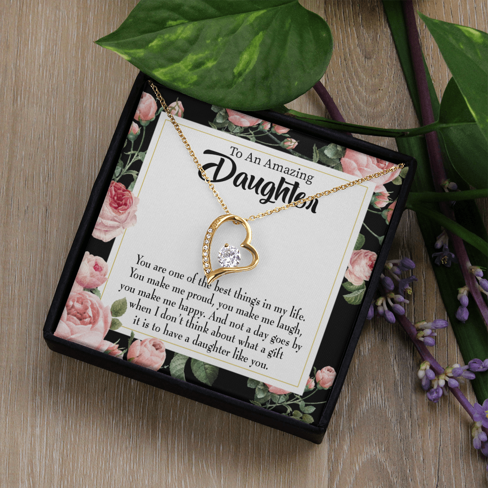 To My Daughter Daughter Like You Forever Necklace w Message Card-Express Your Love Gifts