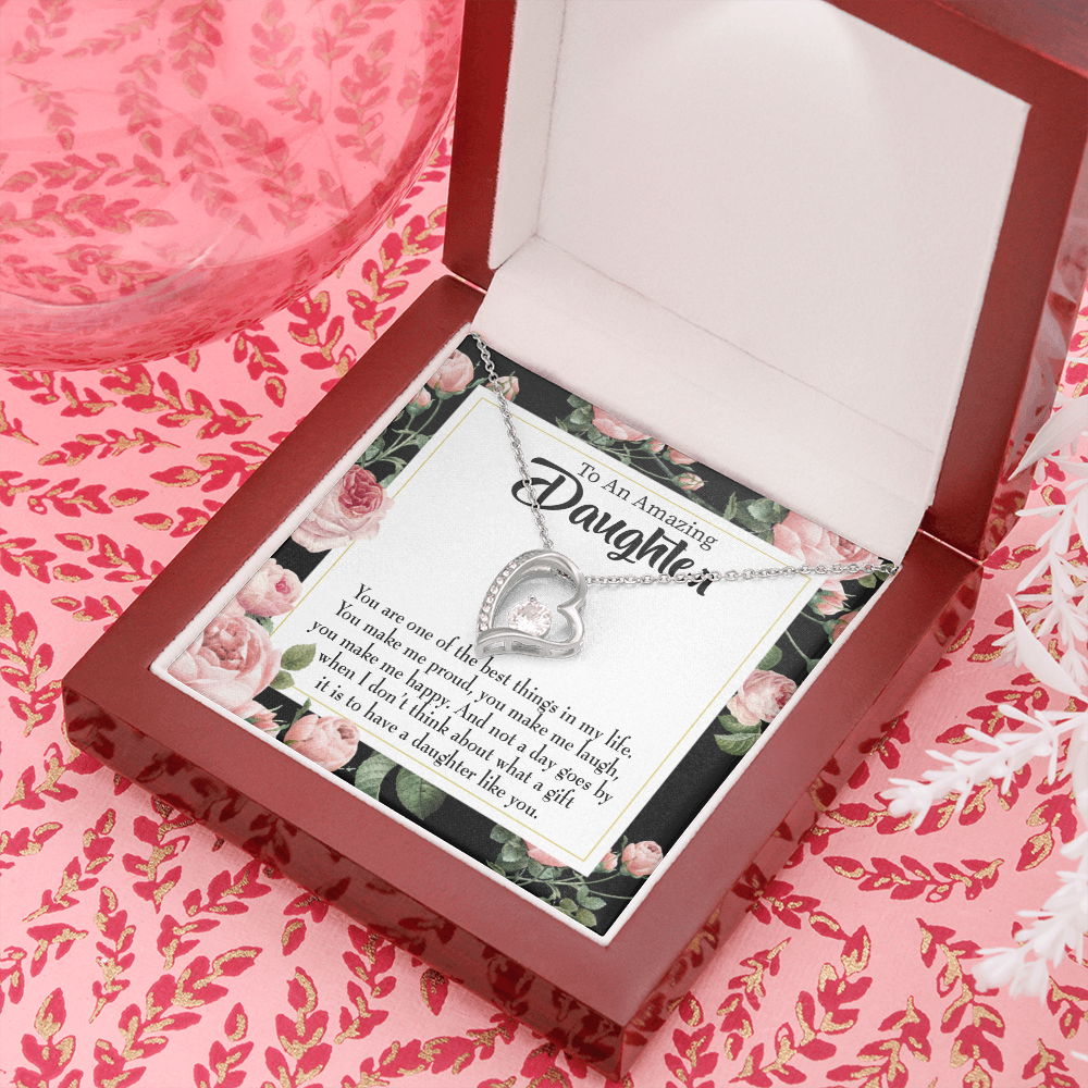 To My Daughter Daughter Like You Forever Necklace w Message Card-Express Your Love Gifts