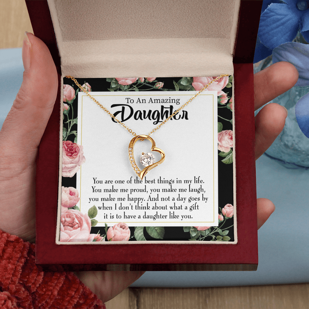To My Daughter Daughter Like You Forever Necklace w Message Card-Express Your Love Gifts