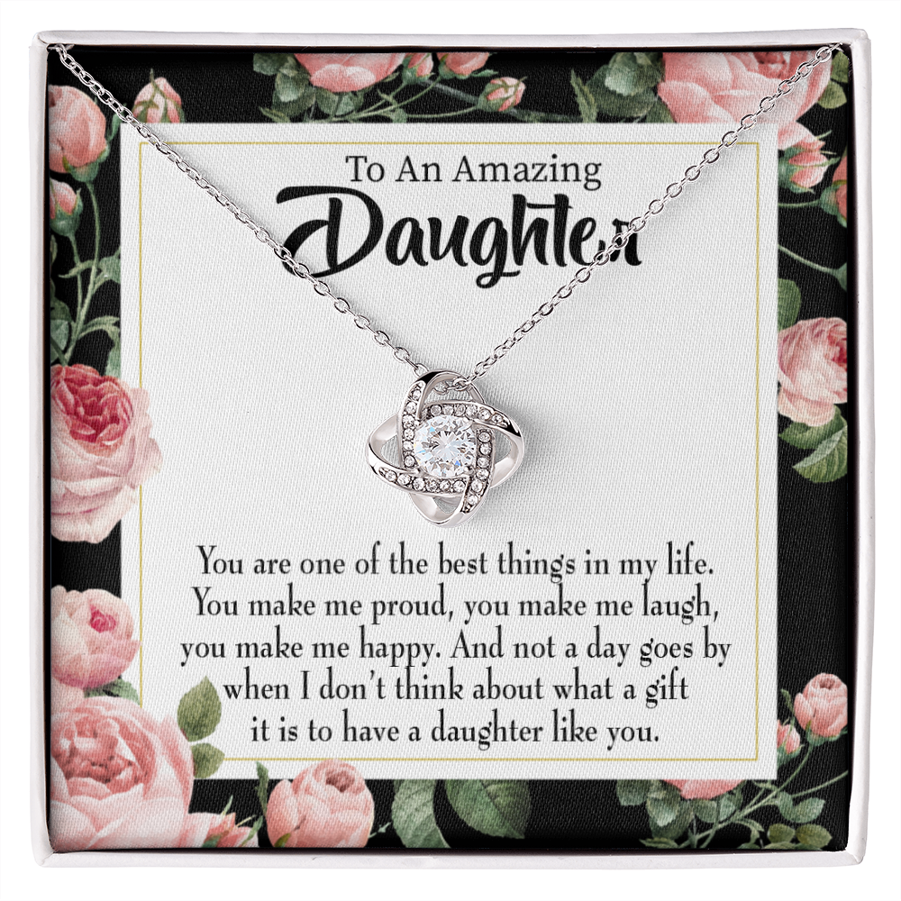 To My Daughter Daughter Like You Infinity Knot Necklace Message Card-Express Your Love Gifts