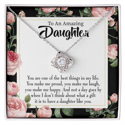 To My Daughter Daughter Like You Infinity Knot Necklace Message Card-Express Your Love Gifts