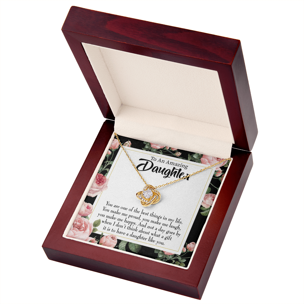 To My Daughter Daughter Like You Infinity Knot Necklace Message Card-Express Your Love Gifts