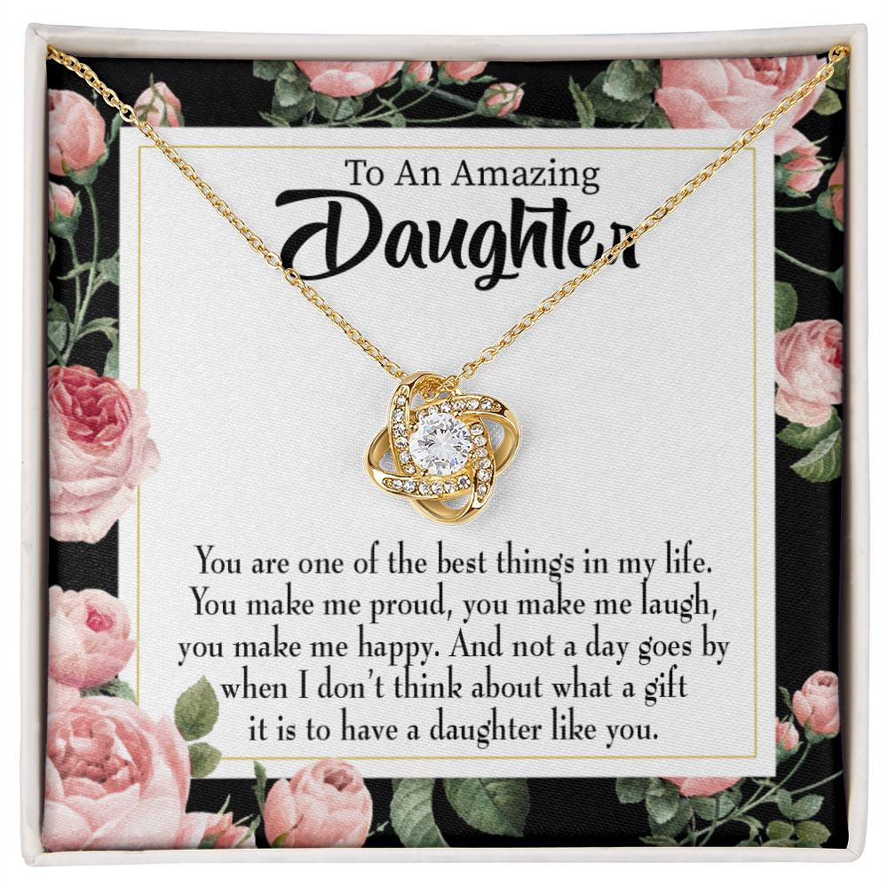 To My Daughter Daughter Like You Infinity Knot Necklace Message Card-Express Your Love Gifts