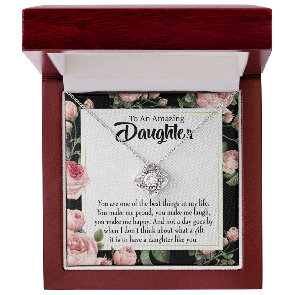 To My Daughter Daughter Like You Infinity Knot Necklace Message Card-Express Your Love Gifts