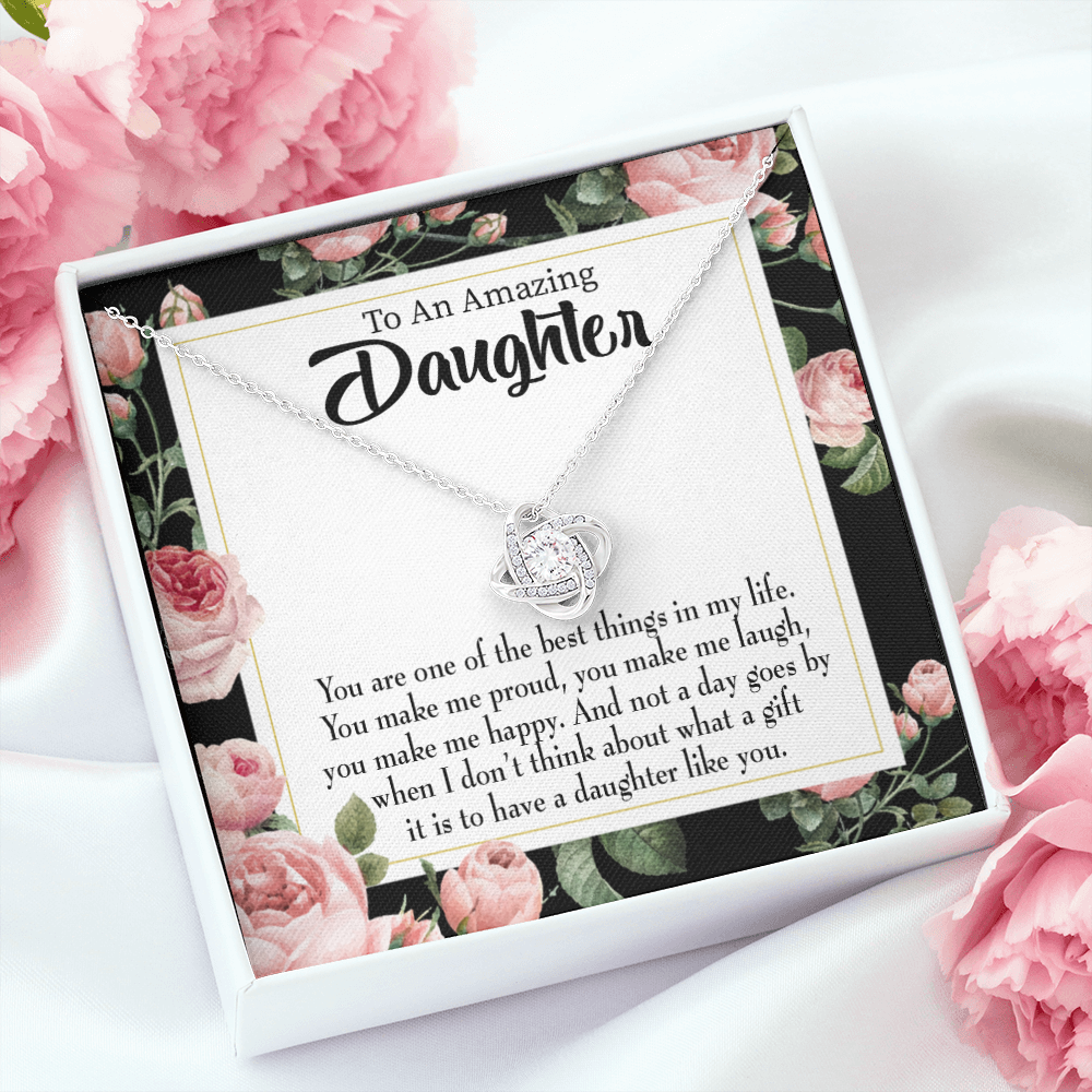 To My Daughter Daughter Like You Infinity Knot Necklace Message Card-Express Your Love Gifts
