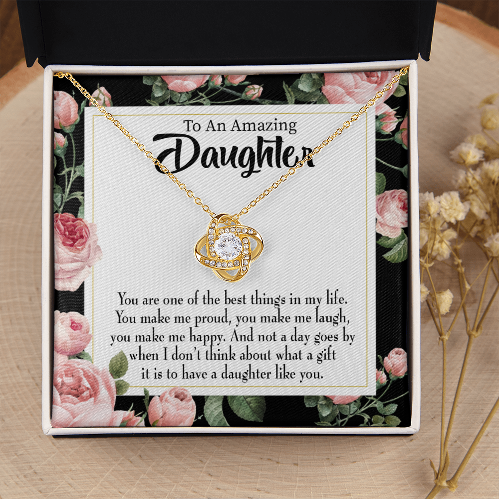To My Daughter Daughter Like You Infinity Knot Necklace Message Card-Express Your Love Gifts