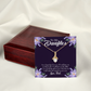 To My Daughter Daughter Never Forget From Dad Alluring Ribbon Necklace Message Card-Express Your Love Gifts