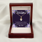 To My Daughter Daughter Never Forget From Dad Alluring Ribbon Necklace Message Card-Express Your Love Gifts
