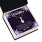 To My Daughter Daughter Never Forget From Dad Alluring Ribbon Necklace Message Card-Express Your Love Gifts