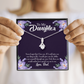 To My Daughter Daughter Never Forget From Dad Alluring Ribbon Necklace Message Card-Express Your Love Gifts