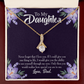 To My Daughter Daughter Never Forget From Dad Alluring Ribbon Necklace Message Card-Express Your Love Gifts