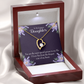 To My Daughter Deepest Core of My Heart Forever Necklace w Message Card-Express Your Love Gifts