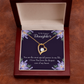 To My Daughter Deepest Core of My Heart Forever Necklace w Message Card-Express Your Love Gifts