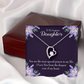 To My Daughter Deepest Core of My Heart Forever Necklace w Message Card-Express Your Love Gifts