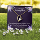 To My Daughter Deepest Core of My Heart Forever Necklace w Message Card-Express Your Love Gifts