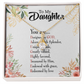 To My Daughter Designed by God Alluring Ribbon Necklace Message Card-Express Your Love Gifts