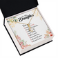 To My Daughter Designed by God Alluring Ribbon Necklace Message Card-Express Your Love Gifts