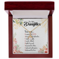 To My Daughter Designed by God Alluring Ribbon Necklace Message Card-Express Your Love Gifts