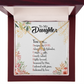 To My Daughter Designed by God Alluring Ribbon Necklace Message Card-Express Your Love Gifts