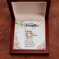 To My Daughter Designed by God Forever Necklace w Message Card-Express Your Love Gifts