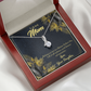 To My Daughter Distance and Quaratine From Mom Alluring Ribbon Necklace Message Card-Express Your Love Gifts