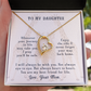 To My Daughter Enjoy The Ride Forever Necklace w Message Card-Express Your Love Gifts