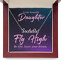 To My Daughter Fly High Custom Name Necklace-Express Your Love Gifts