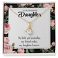 To My Daughter Friend Today Daughter Forever Alluring Ribbon Necklace Message Card-Express Your Love Gifts