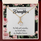 To My Daughter Friend Today Daughter Forever Alluring Ribbon Necklace Message Card-Express Your Love Gifts