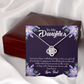 To My Daughter Gift From Heaven From Dad Infinity Knot Necklace Message Card-Express Your Love Gifts