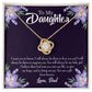 To My Daughter Gift From Heaven From Dad Infinity Knot Necklace Message Card-Express Your Love Gifts
