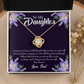 To My Daughter Gift From Heaven From Dad Infinity Knot Necklace Message Card-Express Your Love Gifts