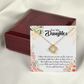 To My Daughter Gift From Heaven Religious Infinity Knot Necklace Message Card-Express Your Love Gifts