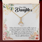 To My Daughter God Sent Daughter Religious Alluring Ribbon Necklace Message Card-Express Your Love Gifts