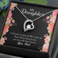 To My Daughter God Sent Daughter to Dad's Life Forever Necklace w Message Card-Express Your Love Gifts