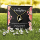 To My Daughter God Sent Daughter to Dad's Life Forever Necklace w Message Card-Express Your Love Gifts