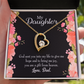 To My Daughter God Sent Daughter to Dad's Life Forever Necklace w Message Card-Express Your Love Gifts