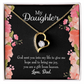 To My Daughter God Sent Daughter to Dad's Life Forever Necklace w Message Card-Express Your Love Gifts