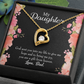 To My Daughter God Sent Daughter to Dad's Life Forever Necklace w Message Card-Express Your Love Gifts