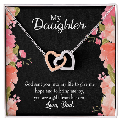 To My Daughter God Sent Daughter to Dad's Life Inseparable Necklace-Express Your Love Gifts