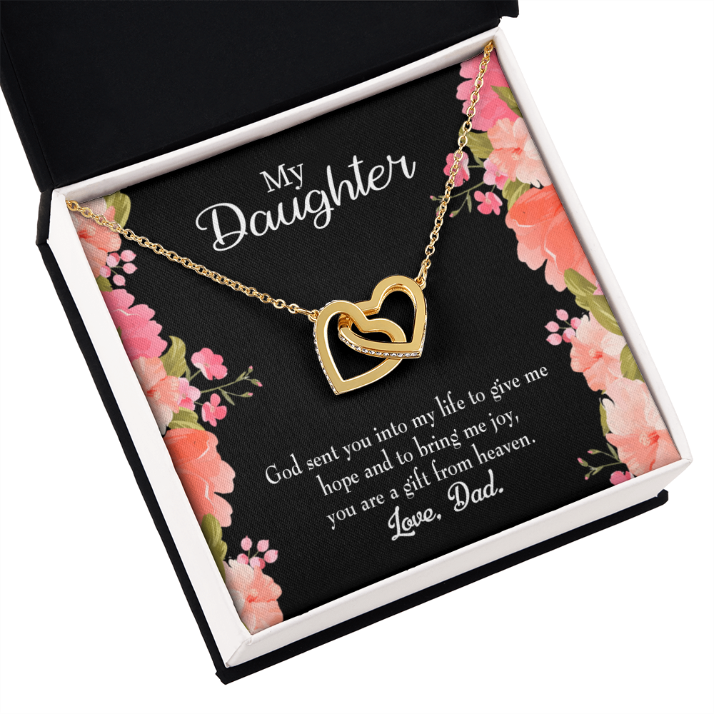 To My Daughter God Sent Daughter to Dad's Life Inseparable Necklace-Express Your Love Gifts