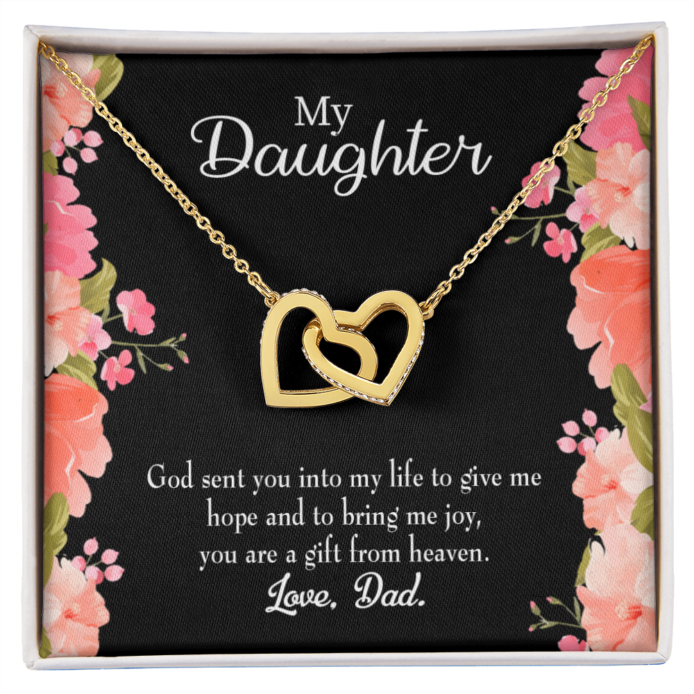 To My Daughter God Sent Daughter to Dad's Life Inseparable Necklace-Express Your Love Gifts