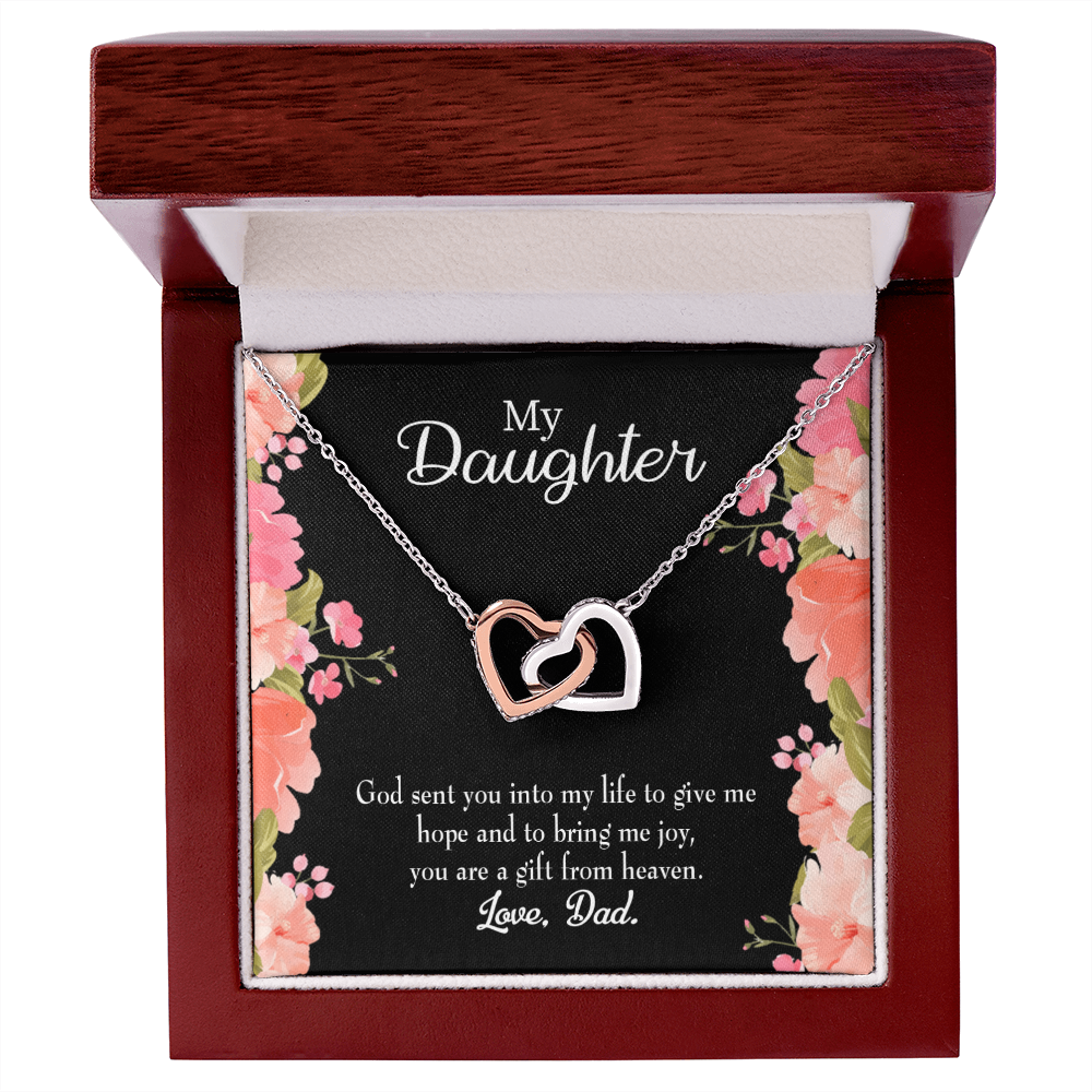 To My Daughter God Sent Daughter to Dad's Life Inseparable Necklace-Express Your Love Gifts