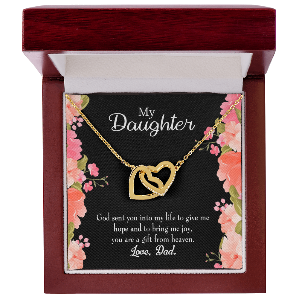 To My Daughter God Sent Daughter to Dad's Life Inseparable Necklace-Express Your Love Gifts