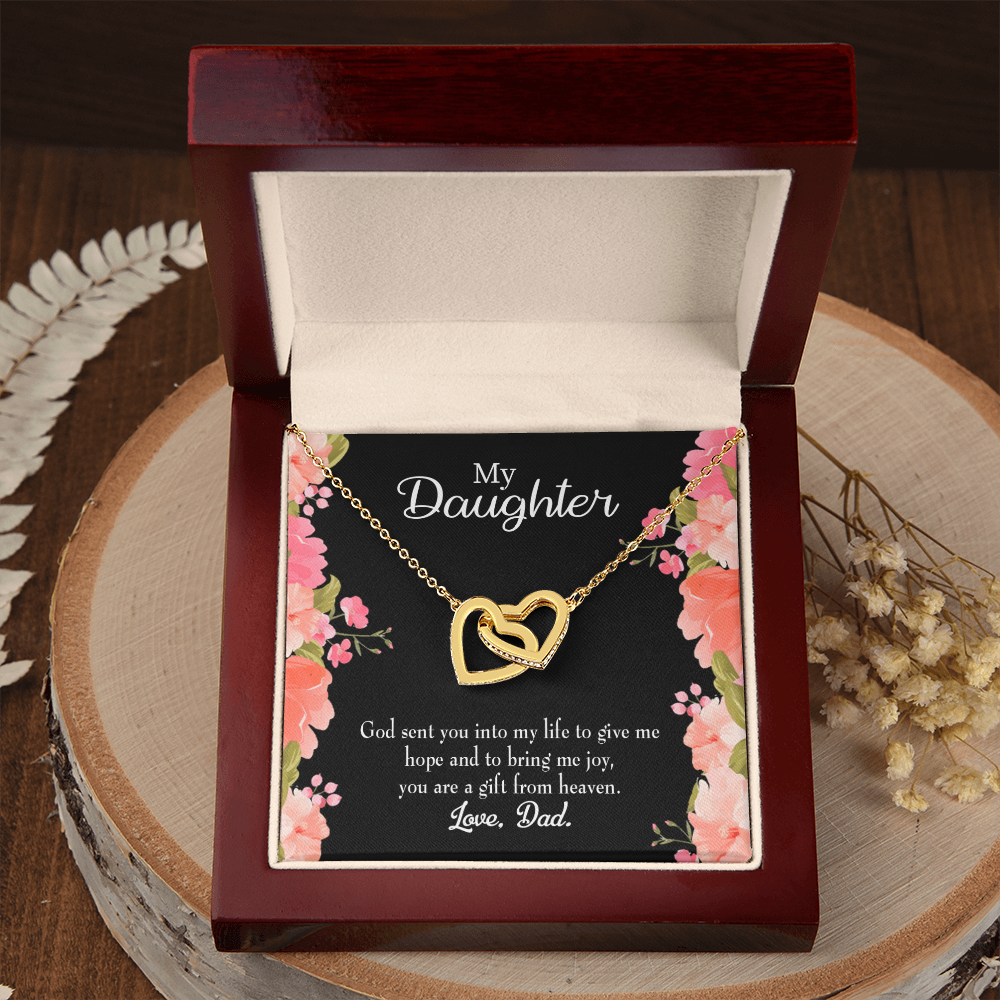To My Daughter God Sent Daughter to Dad's Life Inseparable Necklace-Express Your Love Gifts