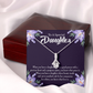 To My Daughter Good Person Daughter Alluring Ribbon Necklace Message Card-Express Your Love Gifts