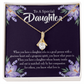 To My Daughter Good Person Daughter Alluring Ribbon Necklace Message Card-Express Your Love Gifts