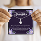To My Daughter Good Person Daughter Alluring Ribbon Necklace Message Card-Express Your Love Gifts