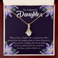 To My Daughter Good Person Daughter Alluring Ribbon Necklace Message Card-Express Your Love Gifts
