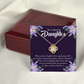To My Daughter Good Person Daughter Infinity Knot Necklace Message Card-Express Your Love Gifts